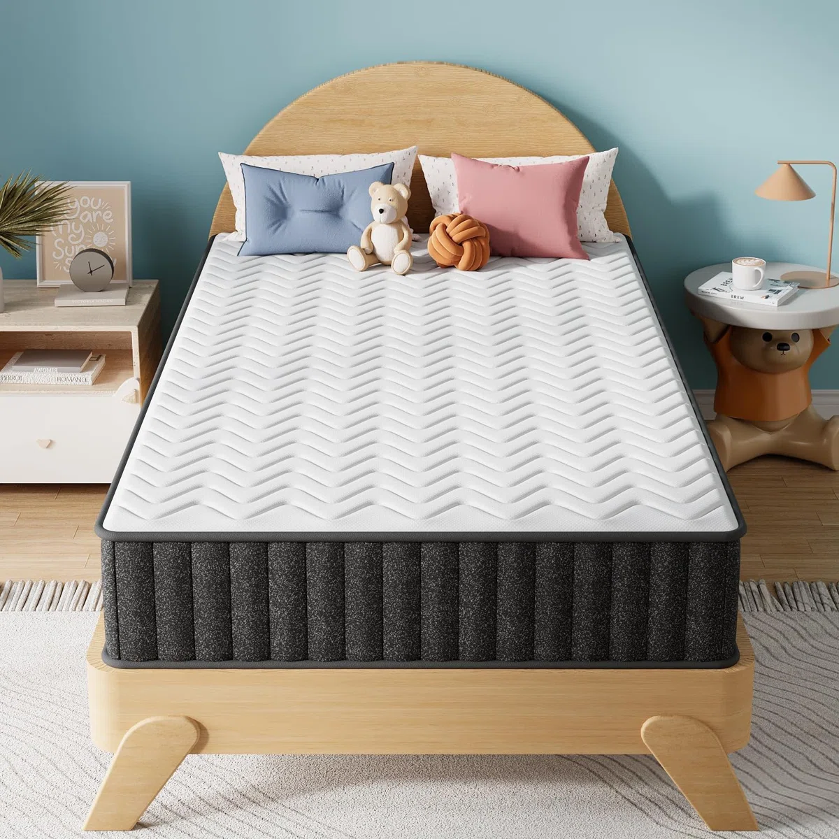 ELEMUSE Charcoal-Infused Memory Foam Mattress - Fiberglass-Free, Cooling Gel & Strong Edge Support
