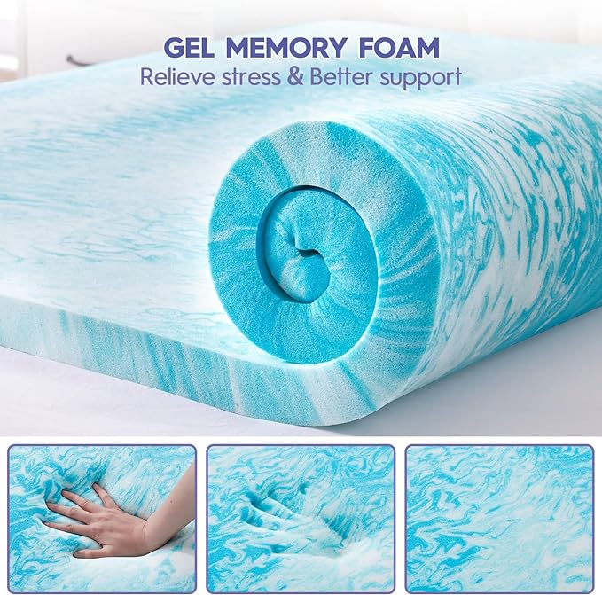 ABENE 3 Inch Dual Layer Memory Foam Mattress Topper - warmkisshome