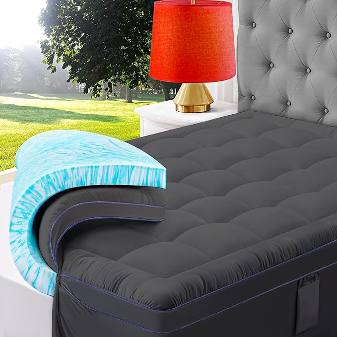 ABENE 3 Inch Dual Layer Memory Foam Mattress Topper - warmkisshome
