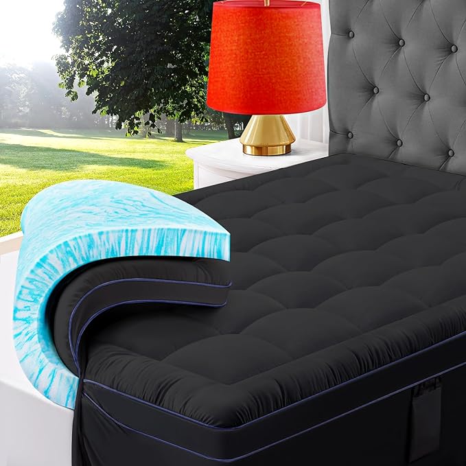 ABENE 3 Inch Dual Layer Memory Foam Mattress Topper - warmkisshome