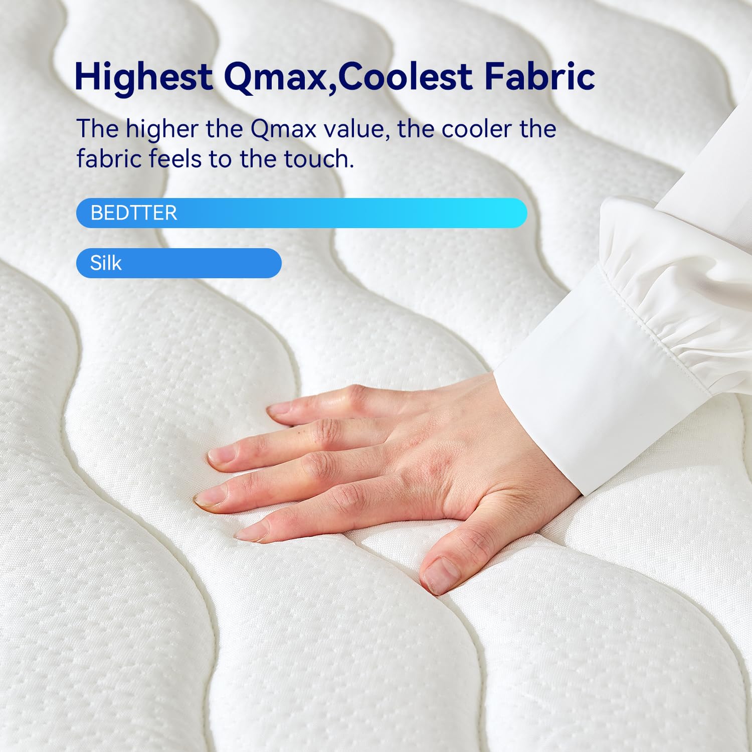 Bedtter Hybrid Mattress - 16-Zone Memory Foam & Pocketed Coils for Optimal Spinal Alignment, Motion Isolation, Edge Support & CertiPUR-US