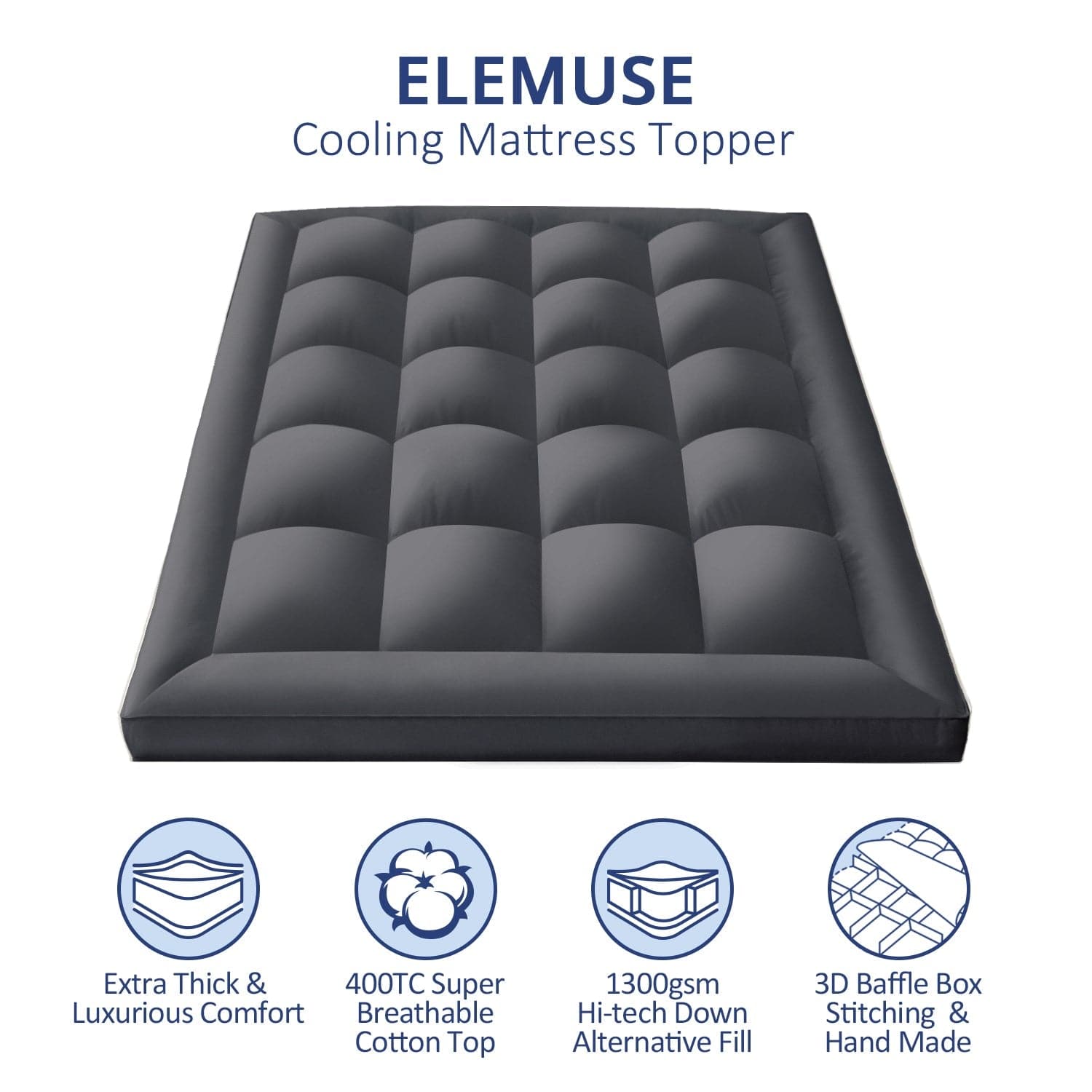 Extra Thick Cooling Mattress Topper