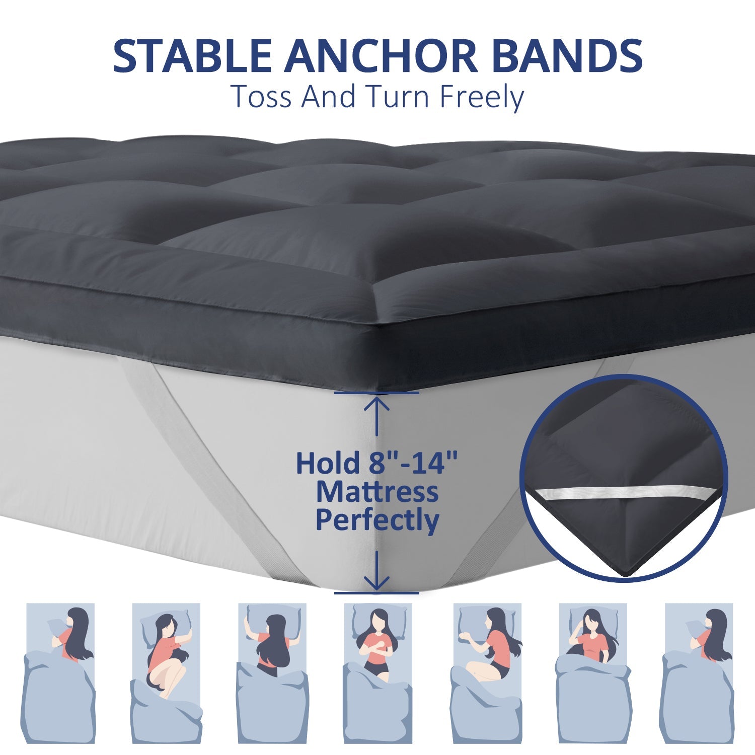 Extra Thick Cooling Mattress Topper