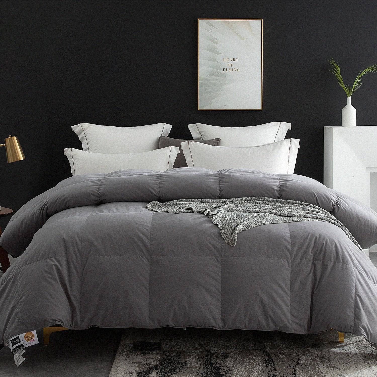 Fusion Goose Down Comforter Grey - Warmkiss