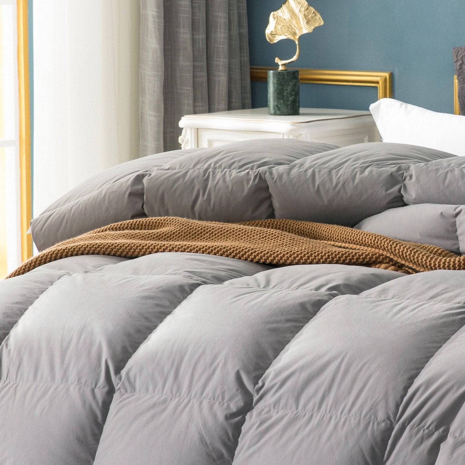 Fusion Winter Goose Down Comforter Grey - Warmkiss