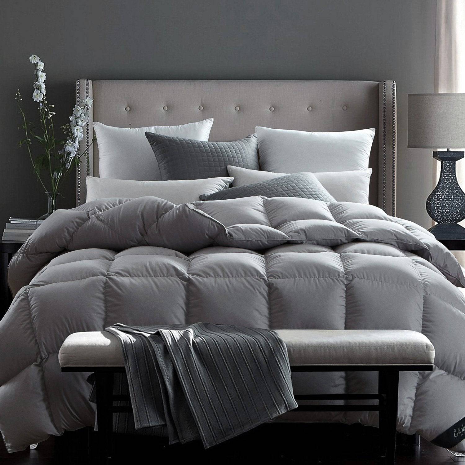 Fusion Winter Goose Down Comforter Grey - Warmkiss
