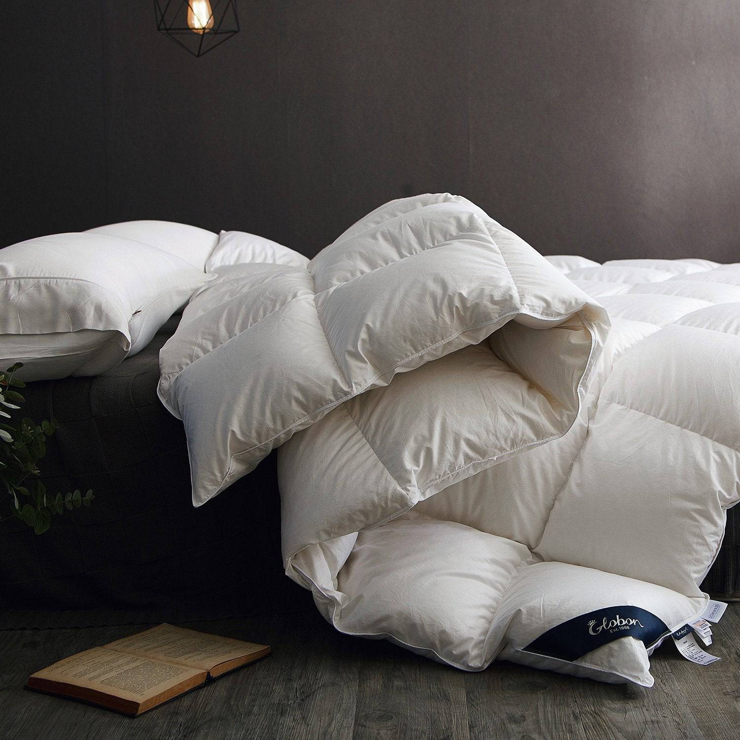 Globon Fusion White Goose Down Comforter for Winter Heavy Warmth