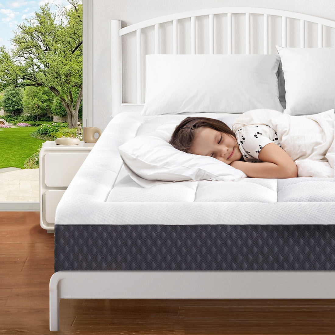 ELEMUSE Medium Firm Memory Foam Mattress - Cooling Gel, CertiPUR-US Certified, Bed-in-a-Box