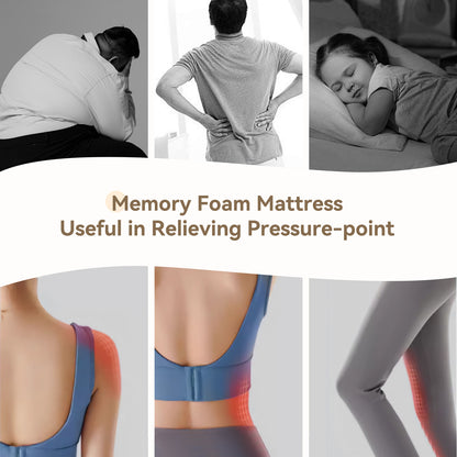 ELEMUSE Medium Firm Memory Foam Mattress - Cooling Gel, CertiPUR-US Certified, Bed-in-a-Box