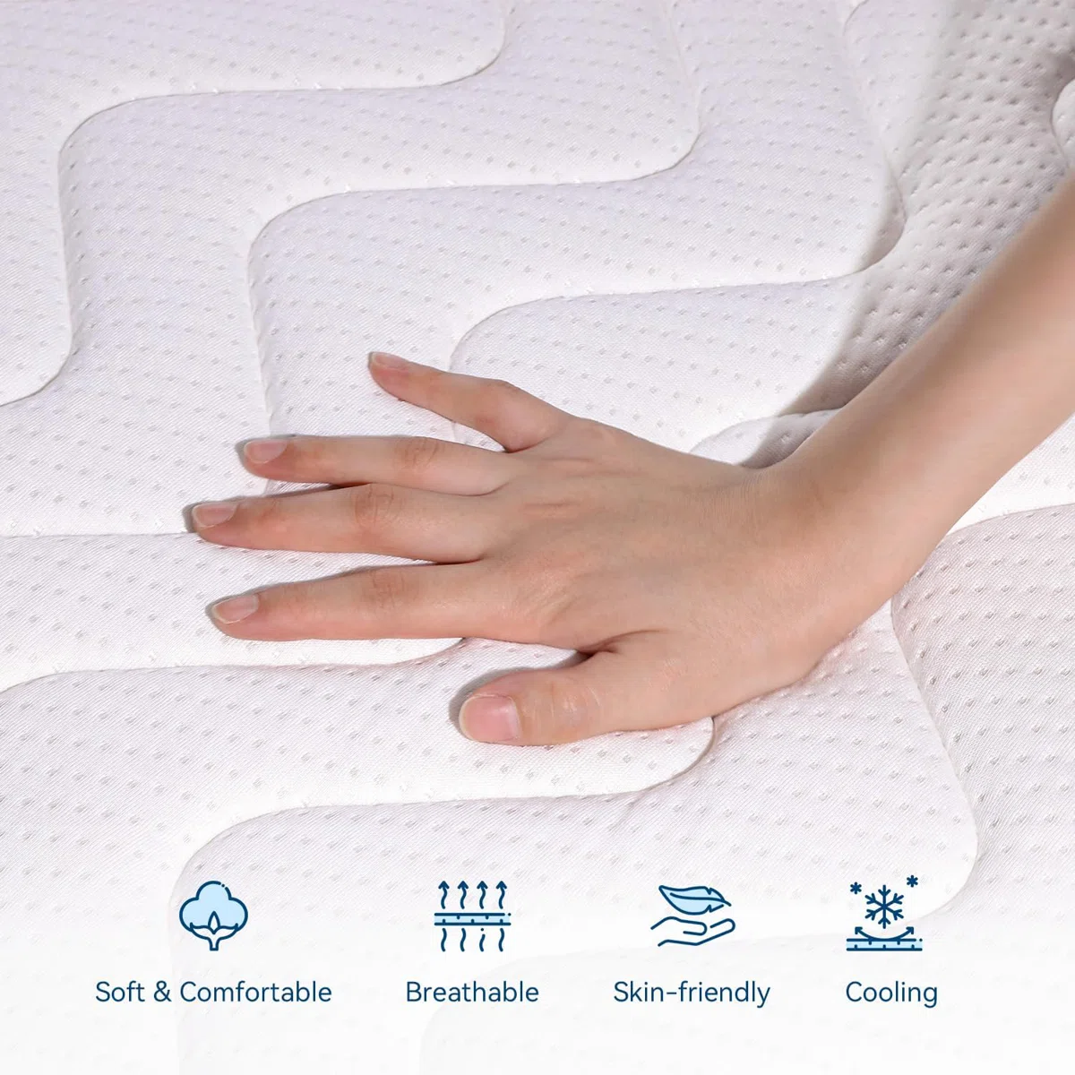 ELEMUSE Charcoal-Infused Memory Foam Mattress - Fiberglass-Free, Cooling Gel &amp; Strong Edge Support