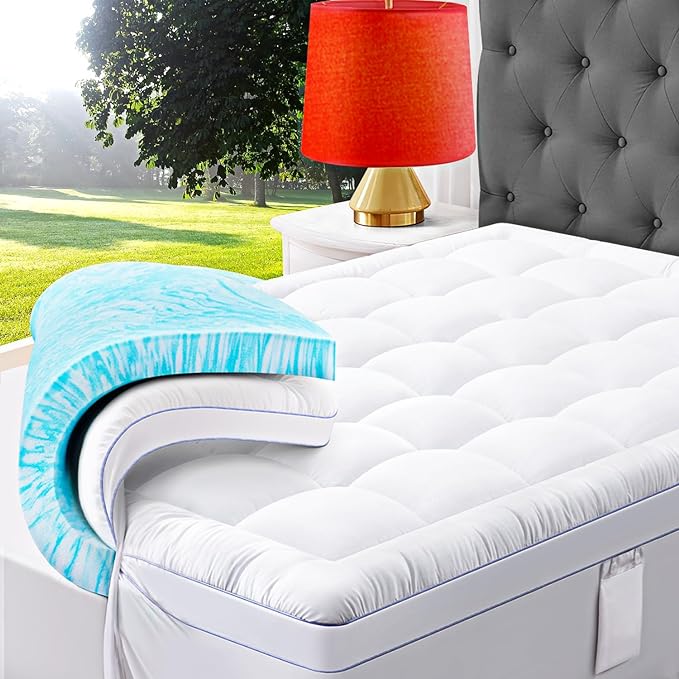 ABENE 3 Inch Dual Layer Memory Foam Mattress Topper - warmkisshome