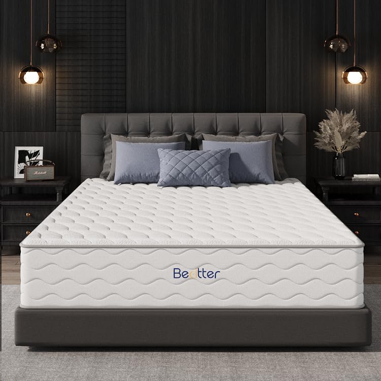 Bedtter Hybrid Mattress - 16-Zone Memory Foam & Pocketed Coils for Optimal Spinal Alignment, Motion Isolation, Edge Support & CertiPUR-US