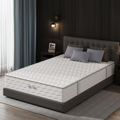 Bedtter Hybrid Mattress - 16-Zone Memory Foam &amp; Pocketed Coils for Optimal Spinal Alignment, Motion Isolation, Edge Support &amp; CertiPUR-US