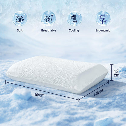 Bedtter DualCool Memory Foam Pillow - Two-Sided Cooling for Back &amp; Side Sleepers, Pressure Relief