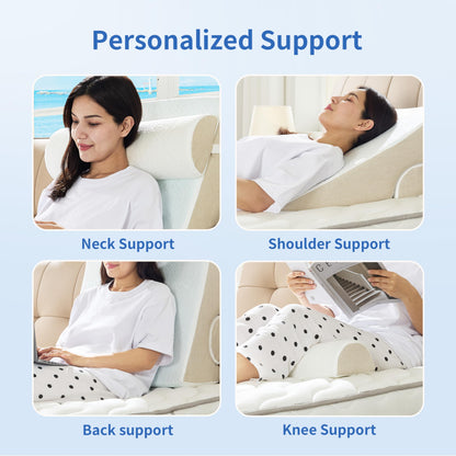 Warmkisshome SmartCool Wedge Pillow - CertiPUR-US &amp; OEKO-TEX Certified for Reading, GERD &amp; Leg Elevation