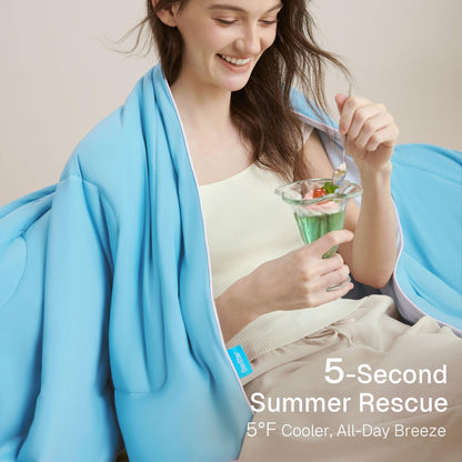 Bedtter Cooling Throw - Q-Max 0.46, Lyocell/Nylon, Pet-Friendly &amp; OEKO-TEX Certified