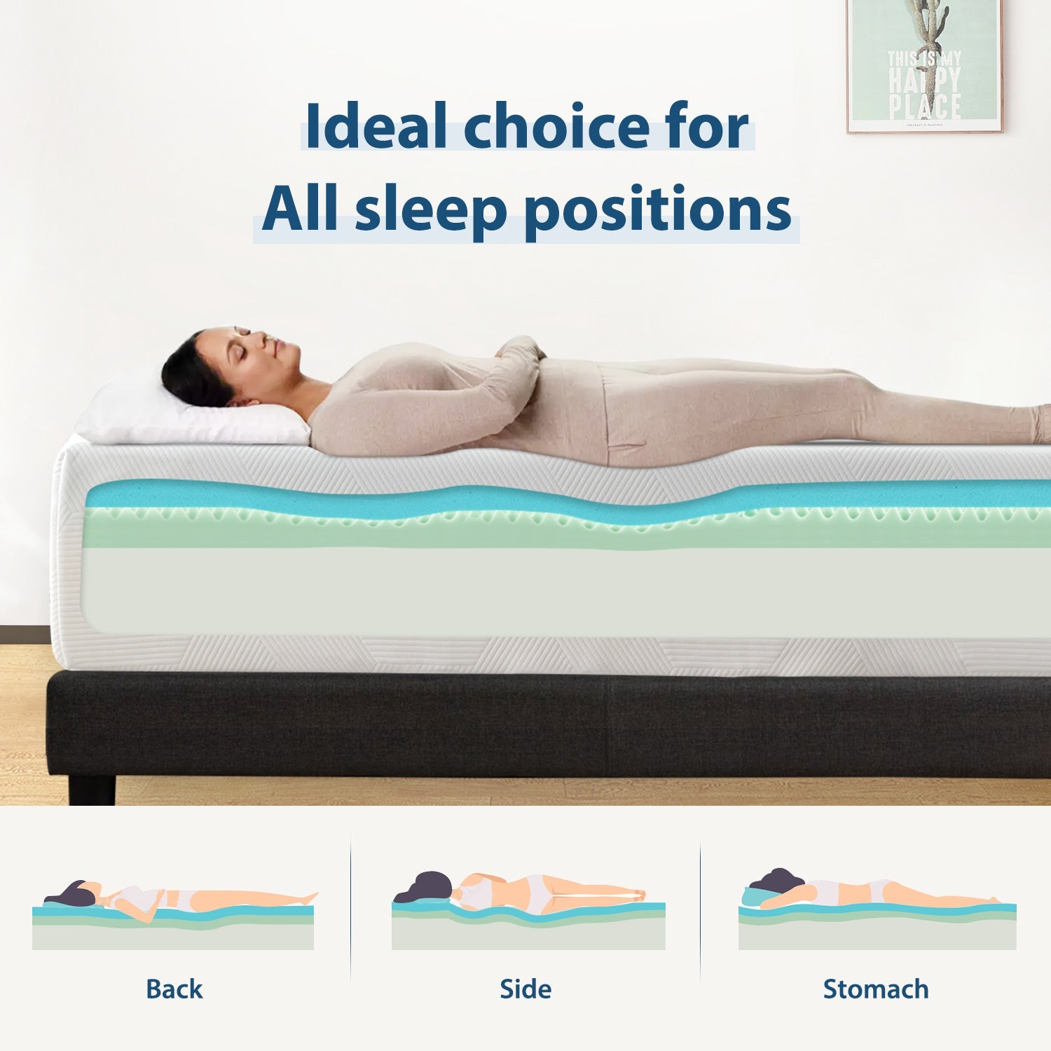 Gel Memory Foam Mattress-Elemuse